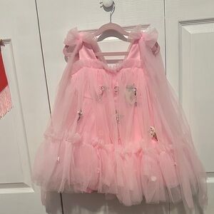 Pink Tulle Dress with Embellishments